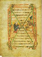 Folio 187v, derniers mots de l'Evangile selon St Marc